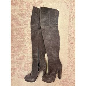 Alice and Olivia Suede Thigh High Boots Size 38